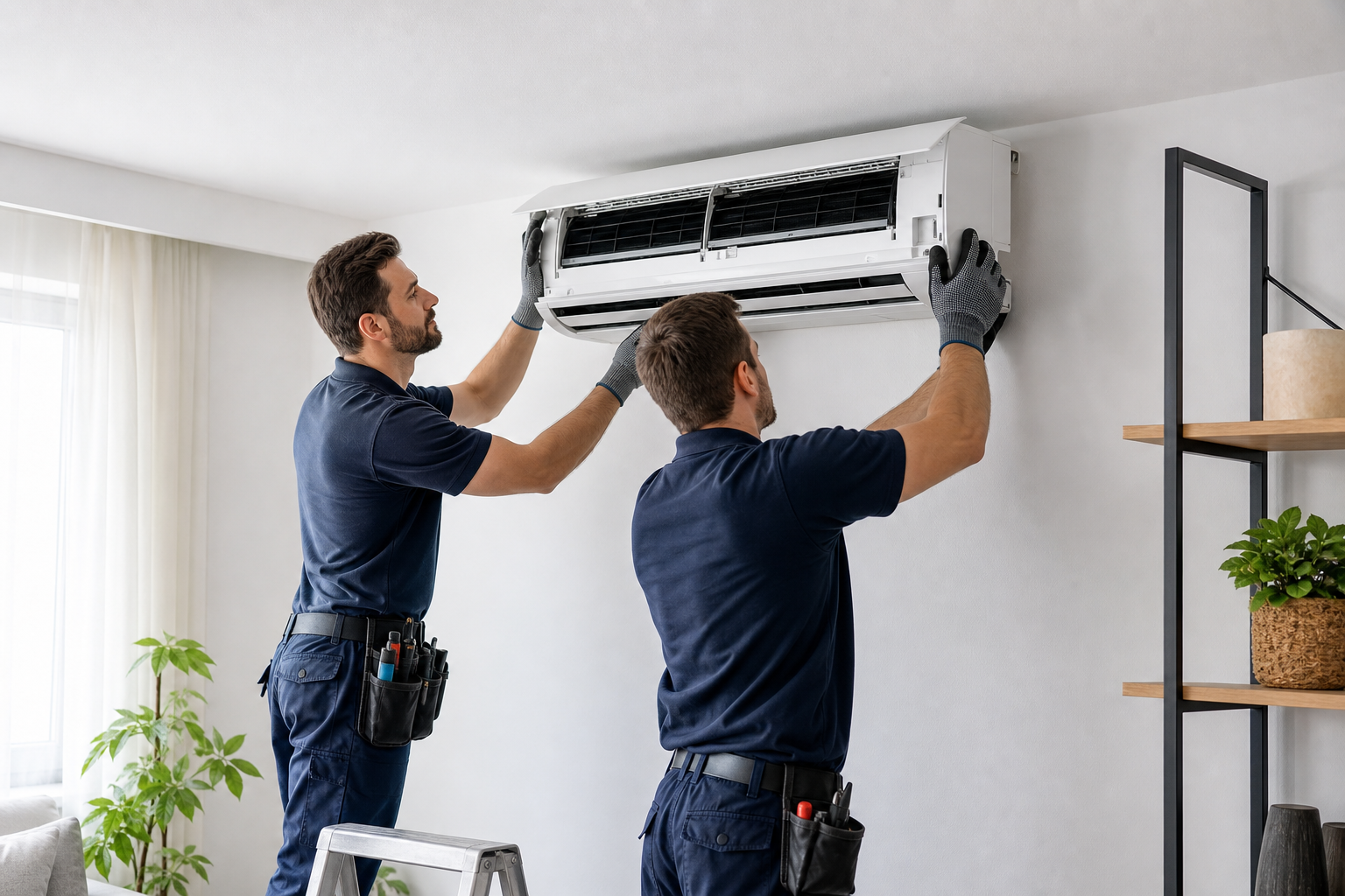 Instalacao profissional de ar condicionado pela equipa Dilufrio